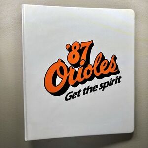 Vtg 1987 Baltimore Orioles 3 Ring Binder Real Milk Ad Get The Spirit '87